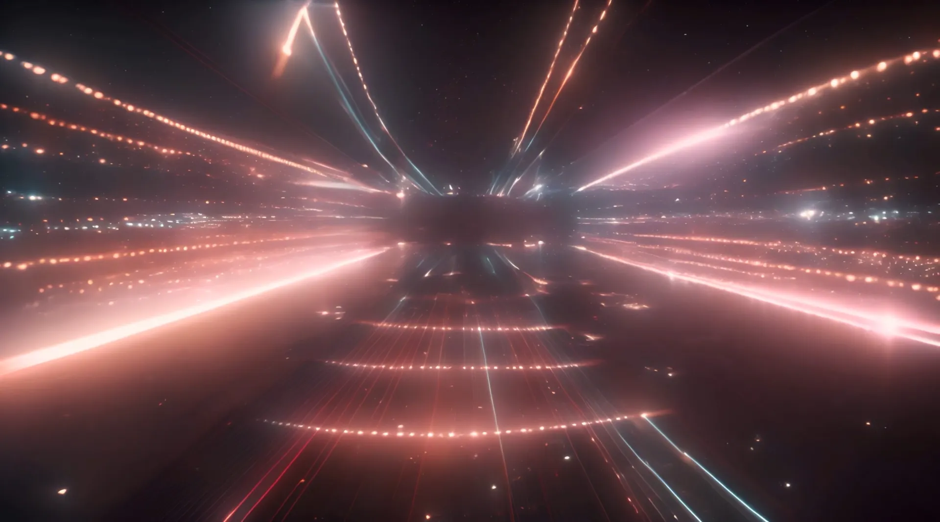 Sci-Fi Star Tunnel Travel Vivid Light Streaks Backdrop